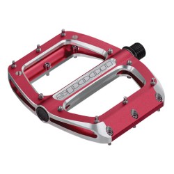 spank spoon flat pedals red